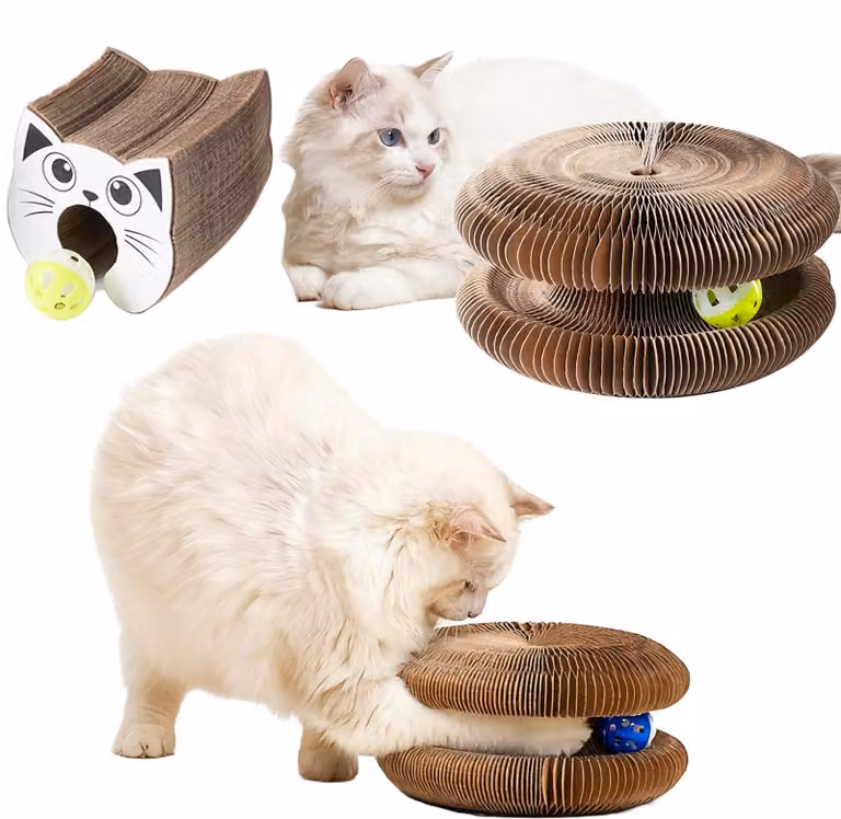 Albero per gatti pieghevole, con campanello, adatto a gatti e gattini, giocattolo da interno