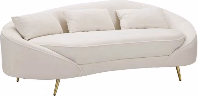 Divano 3 posti Oslo Mauro Ferretti color crema con cuscini L: 185 cm, P: 84 cm, H: 68 cm
