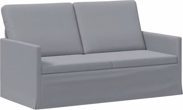 Divano a 2 posti moderno vidaXL in tessuto grigio con struttura in metallo L: 150 cm, P: 81 cm, H: 82 cm