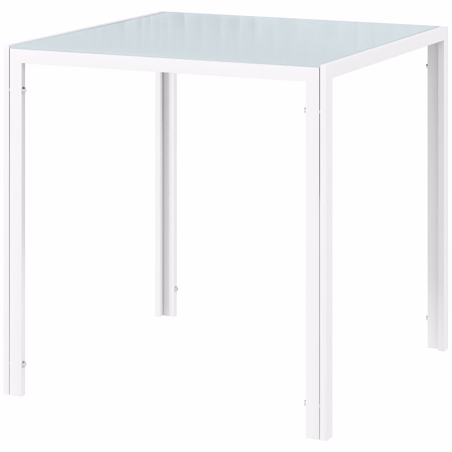 HOMCOM Tavolo da pranzo Tavolo da cucina quadrato per 4 persone, bianco