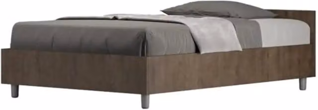 Letto una piazza e mezza contenitore 120x200 noce Nuamo