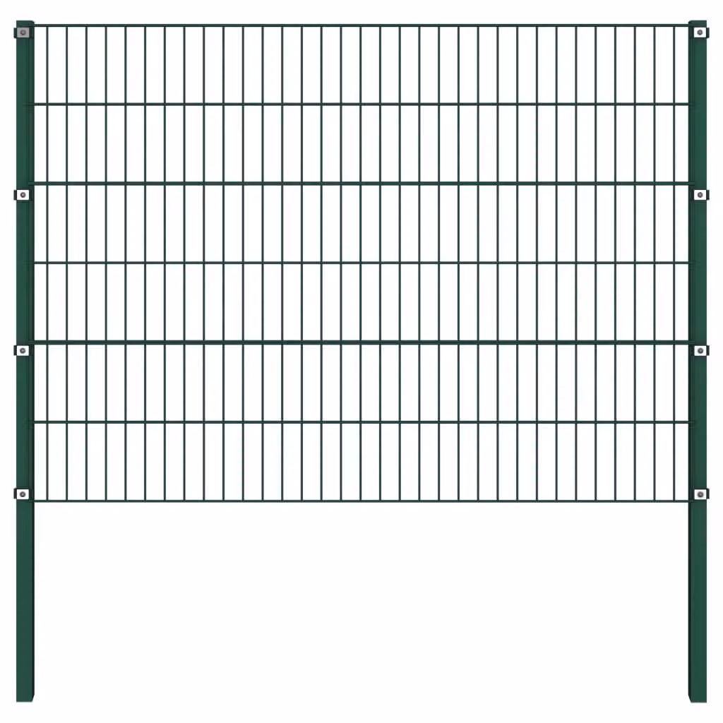 Maison Exclusive - Elemento di recinzione con palo in ferro 176,5 x 120 cm Verde