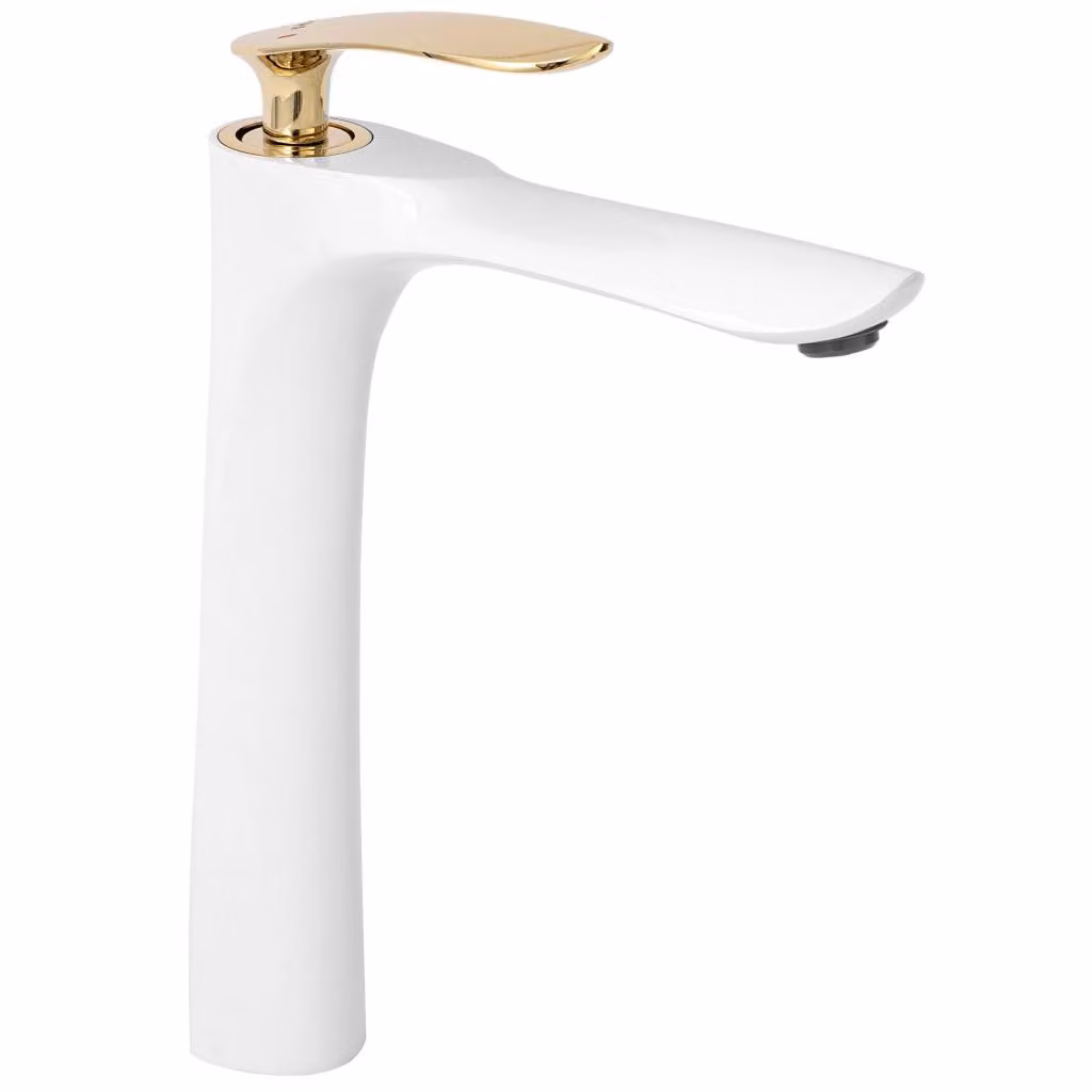 Rubinetto da Lavabo Rea Orbit White Gold High