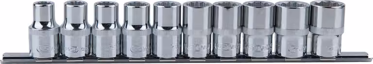 1/2" CHROMEplus Set di prese a 12 punti, 10 pezzi 10-19 mm