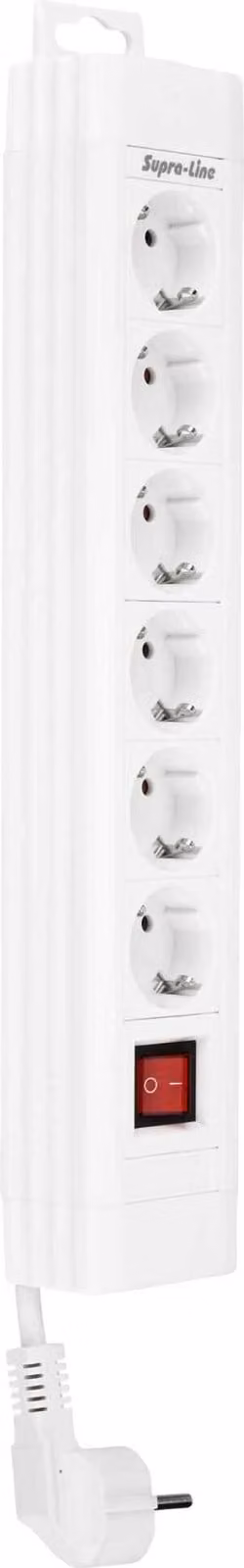 REV striscia di prese a 6 vie 2,4 m Supraline con interruttore bianco