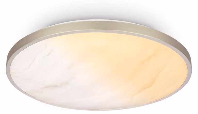 Briloner Plafoniera telecomando Ø38cm rotonda 22W 2400lm 2200K-4000K bianco caldo a bianco neutro dimmerabile nichel opaco - Lampada da soffitto soggiorno camera da letto