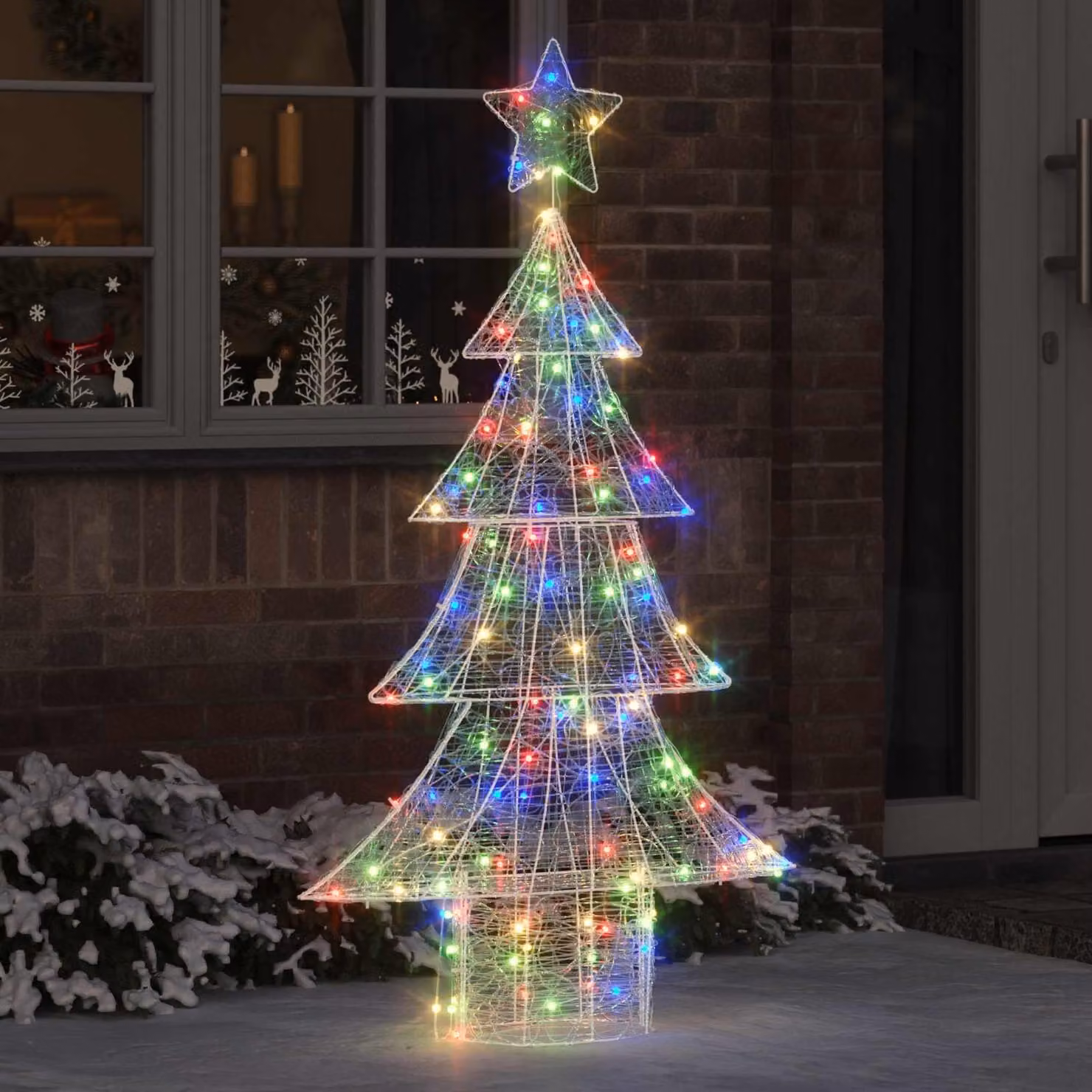 Maison Exclusive - Albero di Natale con 160 LED multicolore, altezza 150 cm, in acrilico