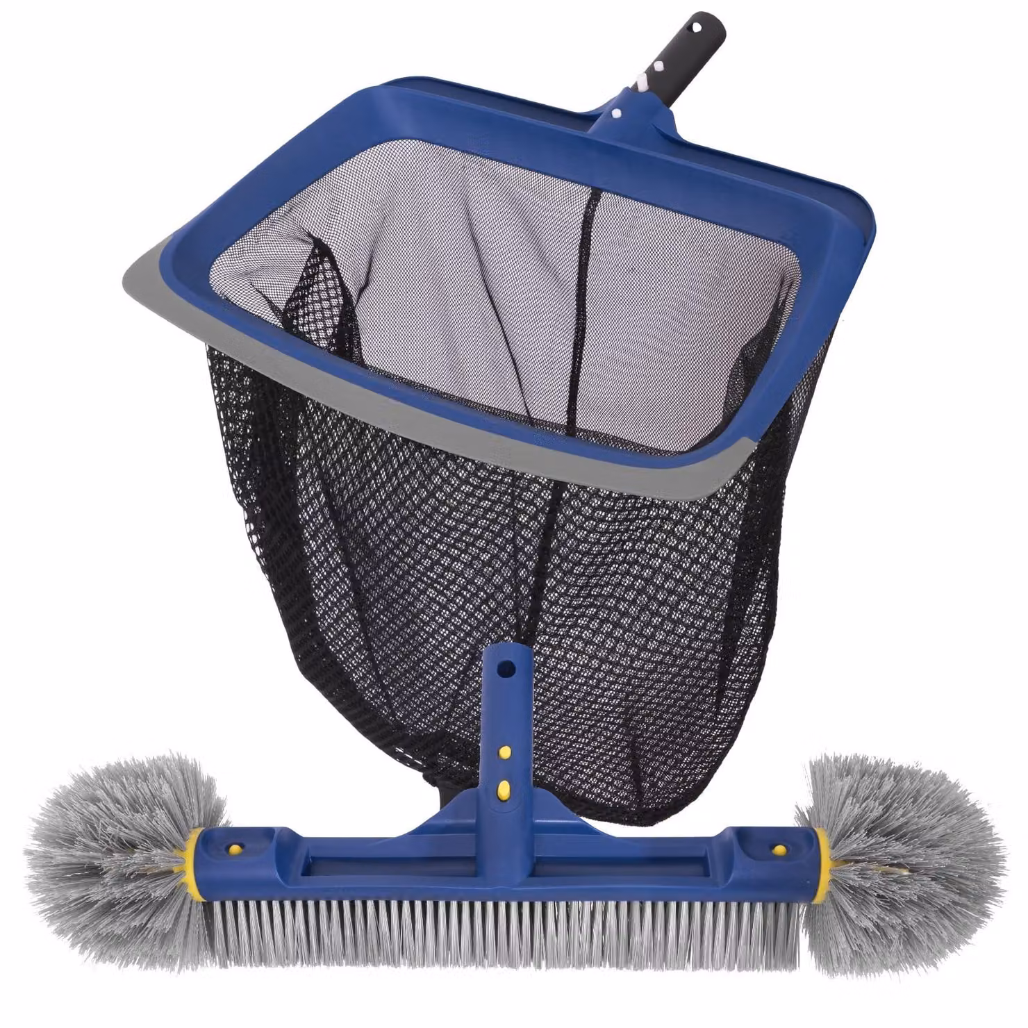 Kit per la pulizia della piscina 2-in-1, con retino e spazzola