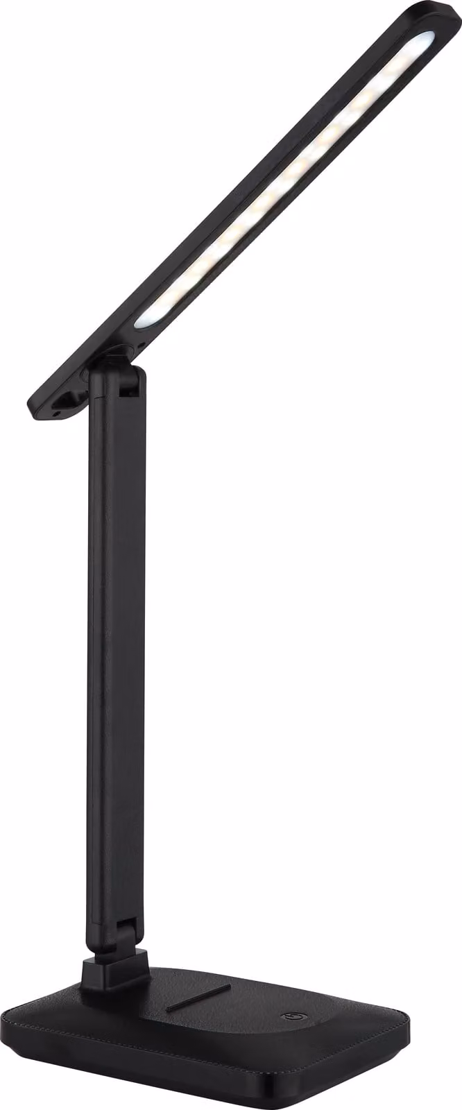 Lampada da tavolo a LED, nera, touch dimmer, batteria ricaricabile, H 40,5 cm