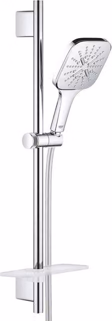 Doucheset con rubinetto a mano e doccetta - 3 getti - maniglione 60 cm e tubo doccia - cromato 26583000