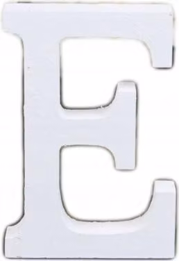 Lettera "E" in legno, 16 cm, 1 pz.