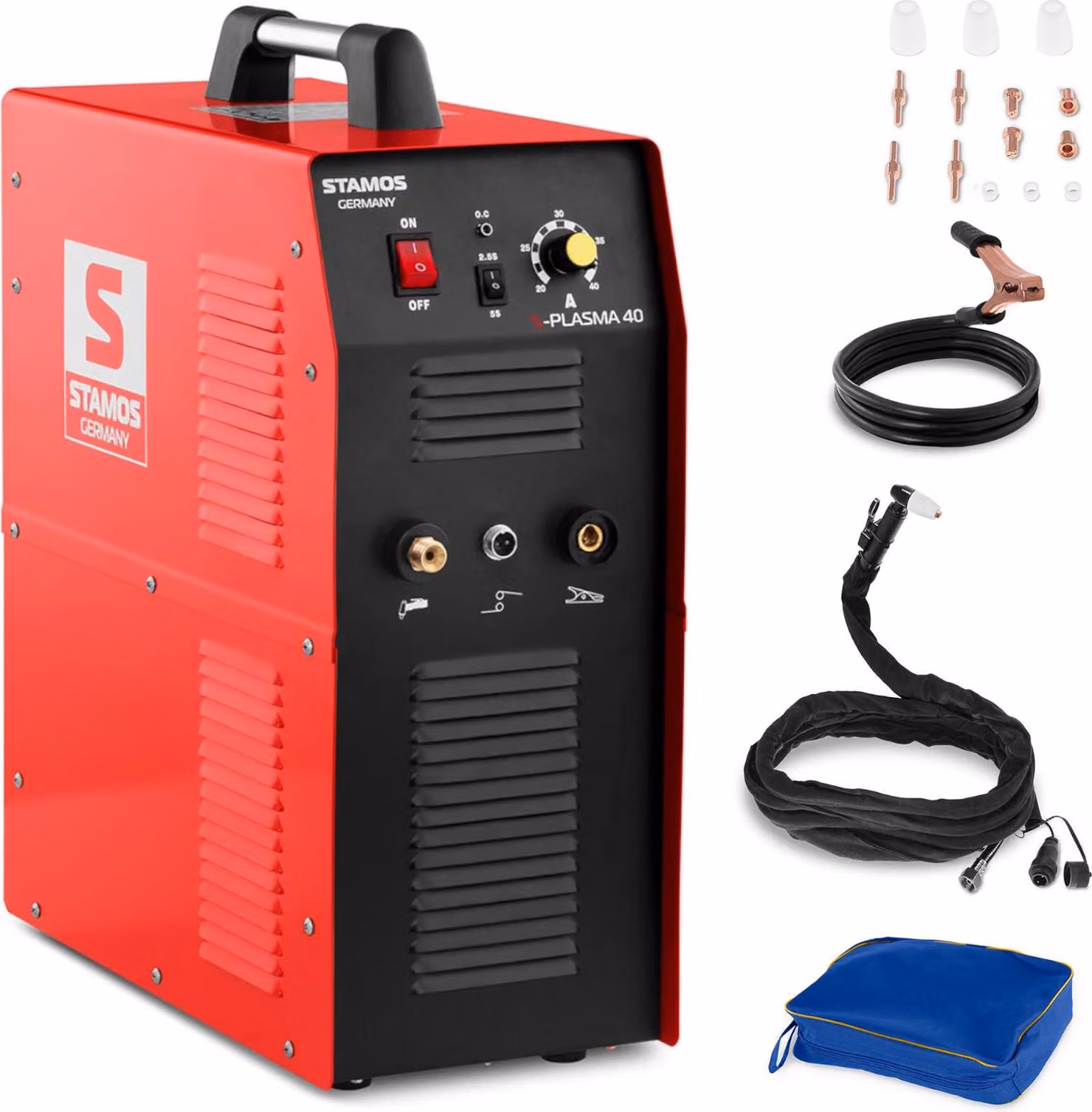 Tagliatore al plasma Expondo Stamos Germany - 40 A - 230 V - compressore ad aria compressa integrato