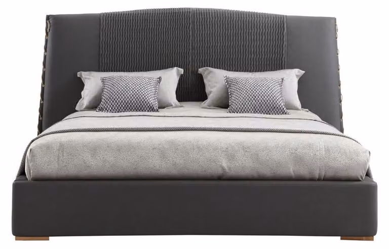 Luxus Bett Holz Betten Bettrahmen Grau Doppel Bettgestell Betten Doppelbetten