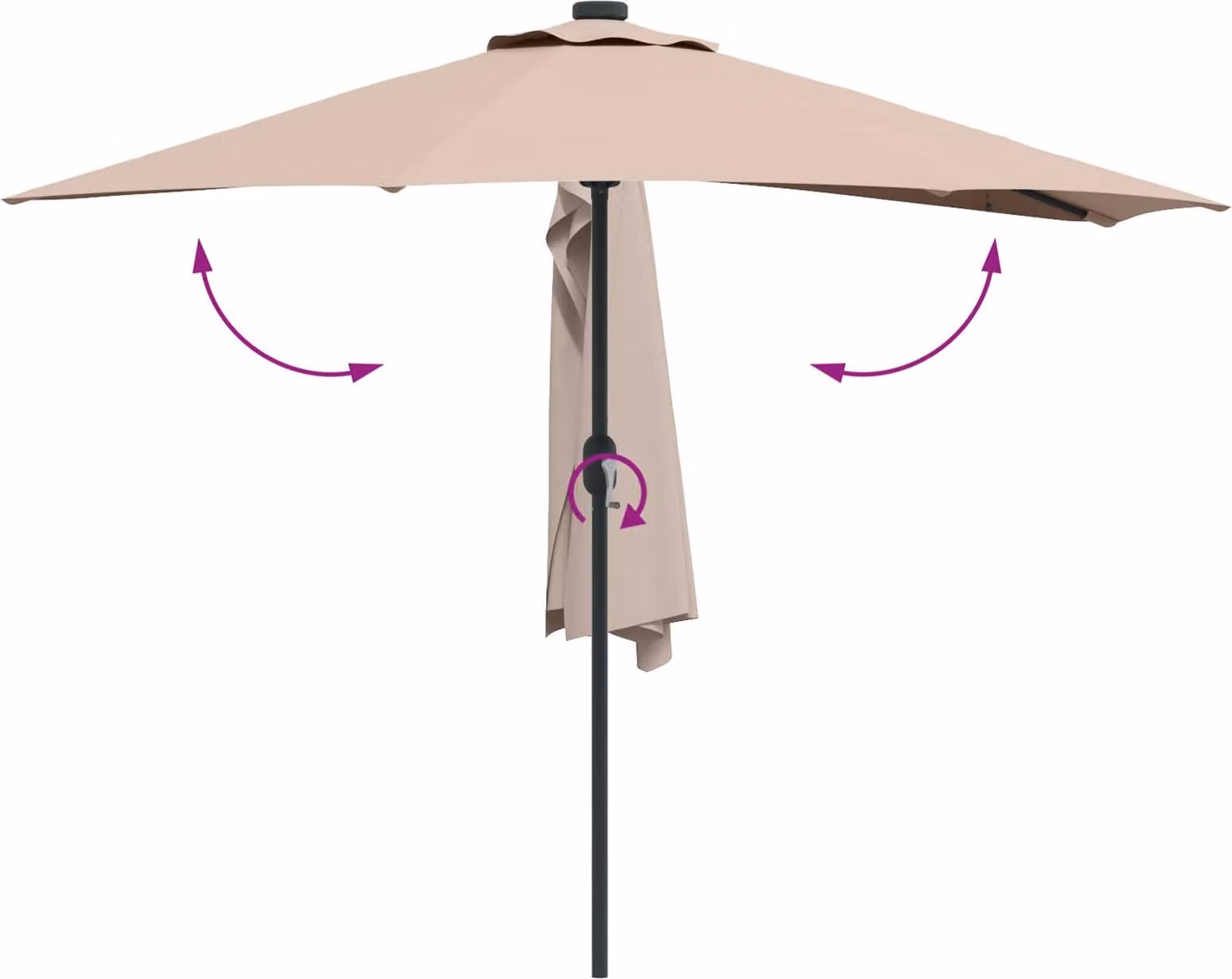 Ombrello da giardino Talpa 294 x 150 x 224 cm
