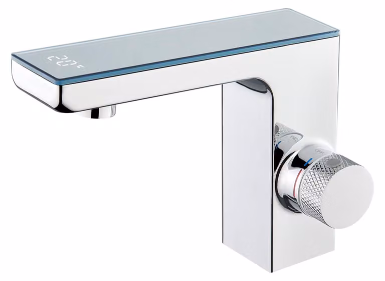 Rubinetto a infrarossi con display digitale, cromato, peso: 1,58 kg