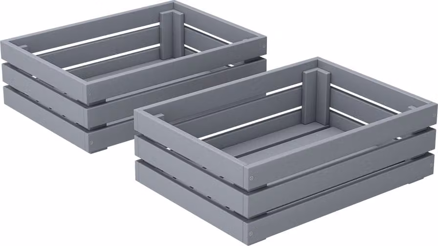 Cassetto Vicco Novaro Grigio Set di 2, Model 54751