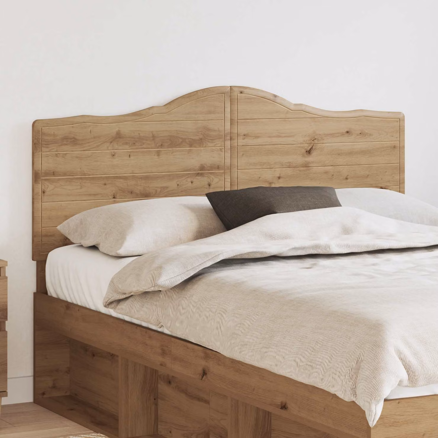 Testiera per letto vidaXL in legno ingegnerizzato rovere marrone con design minimalista