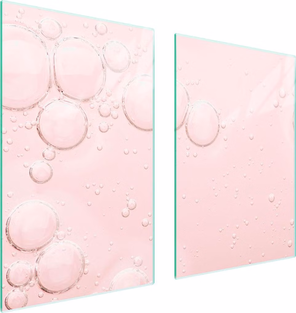 Piatto Di Protezione In Vetro Per Cucina 65X52 Rosa