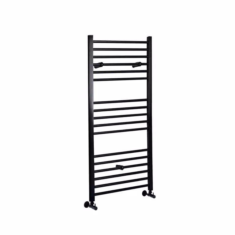 Scaldasalviette Piatto Nero 1200x500mm 480W - Termoarredo Bagno - Nox