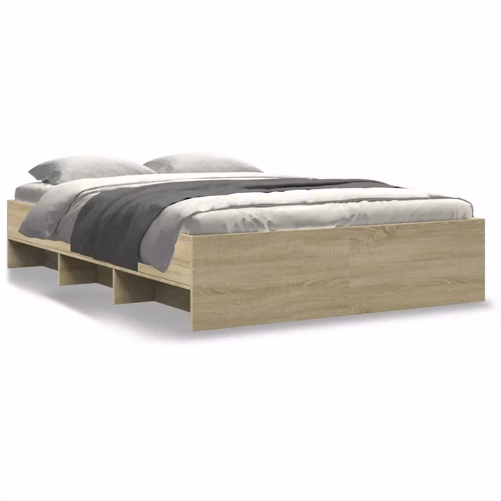 Giroletto senza materasso vidaXL in legno Rovere Sonoma L/P: 140 x 200 cm – 2