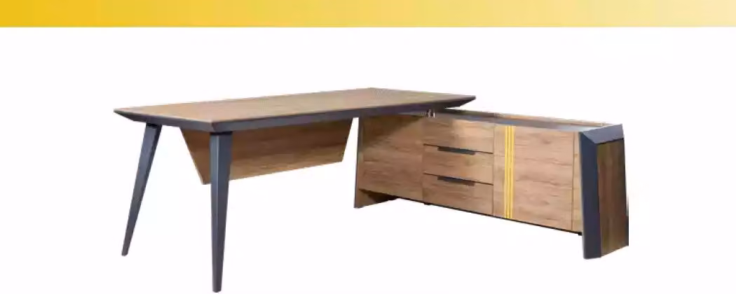 Holz Eckschreibtische Moderne Office Möbel Schreibtisch Holzmöbel Braun