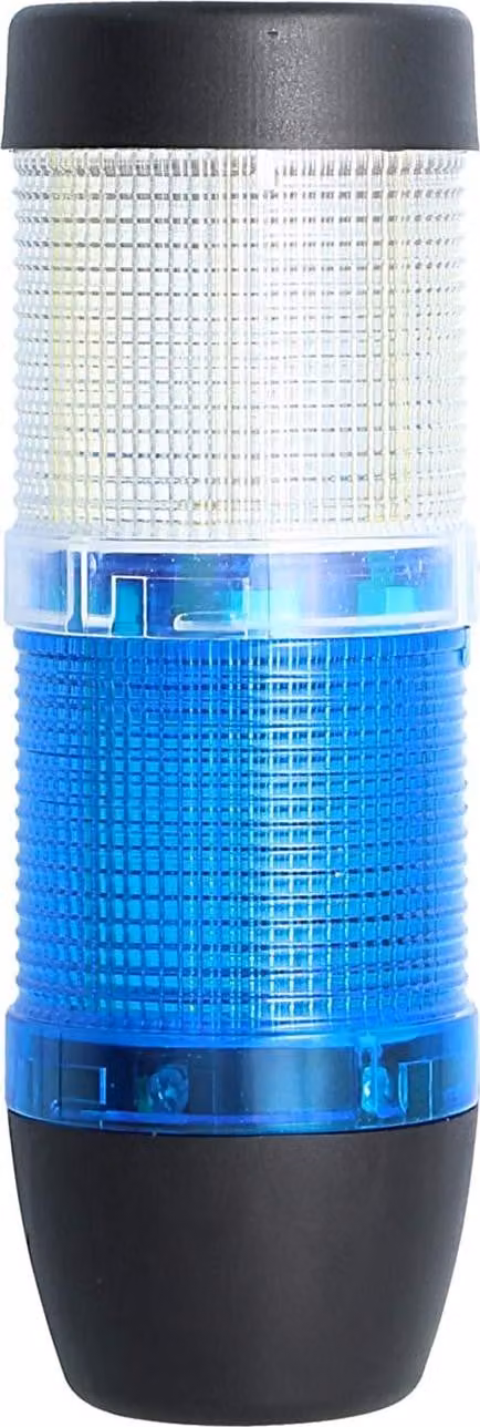 Colonna segnaletica STEX24 blu-bianca, 50 mm, 24 V CA/CC, luce lampeggiante a LED SS50-OB2/24 112 Dimensioni Lunghezza 156,0 mm, diametro 50,0 mm - 1