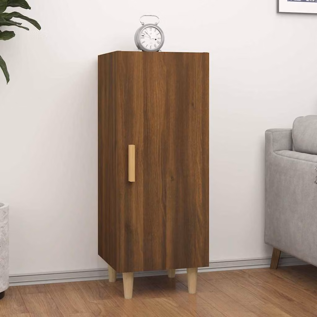 Credenza vidaXL in legno multistrato color marrone, modello classico da appendere a parete, L: 34,5 cm, P: 34 cm, H: 90 cm