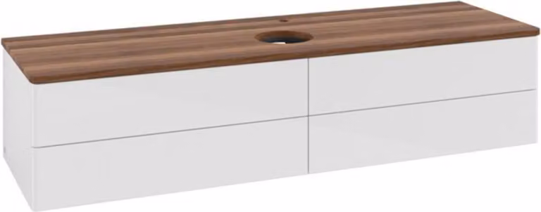V&B Mobiletto senza struttura frontale - illuminazione Antao 160x50cm, HL, WBP w. wal, glo wh. Lac