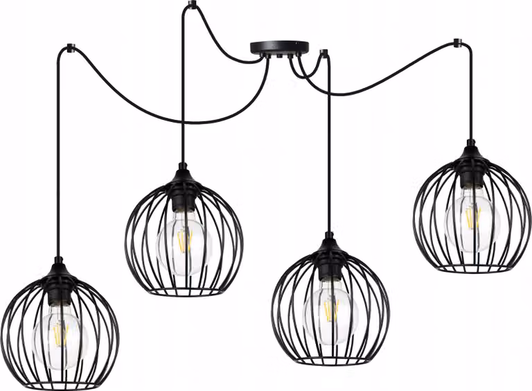 Moderna Lampada A Sospensione A Ragno, Soffitto In Filo Metallico