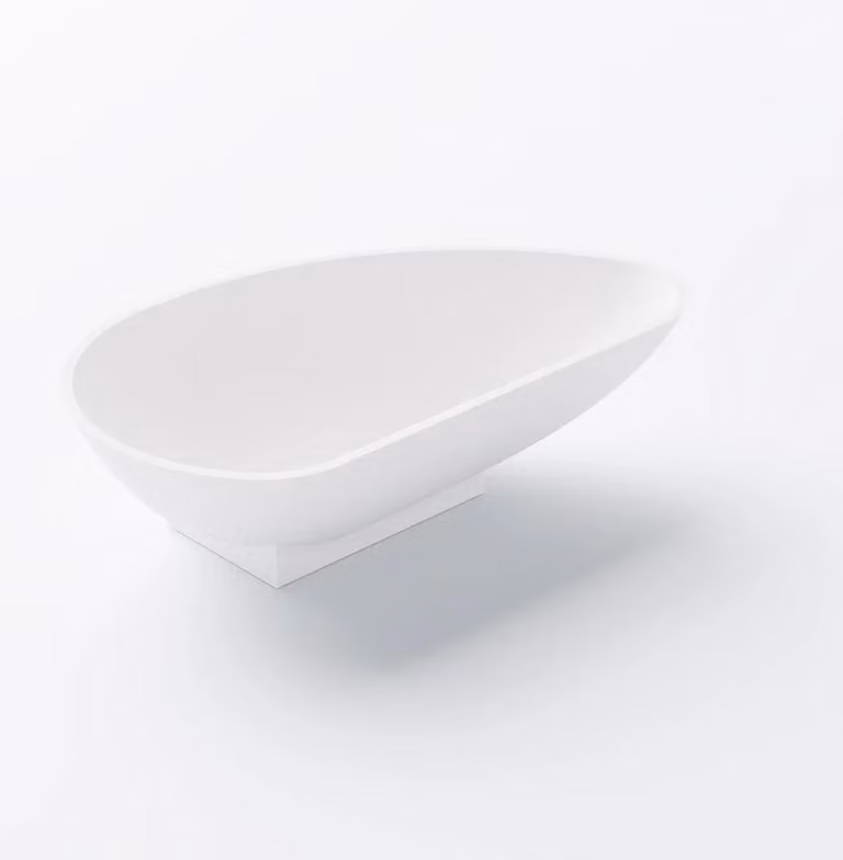 Steinberg Série 440 lavabo à poser, ovale, sans trop-plein, 600x350x155mm, SOLIDSurface, 4406400W, 4406400W