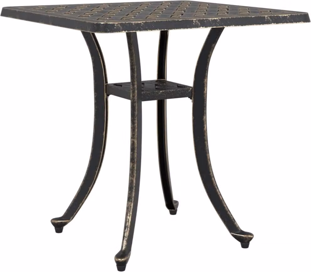 Tavolo da Giardino Bronzo 53x53x53 cm in Alluminio Pressofuso
