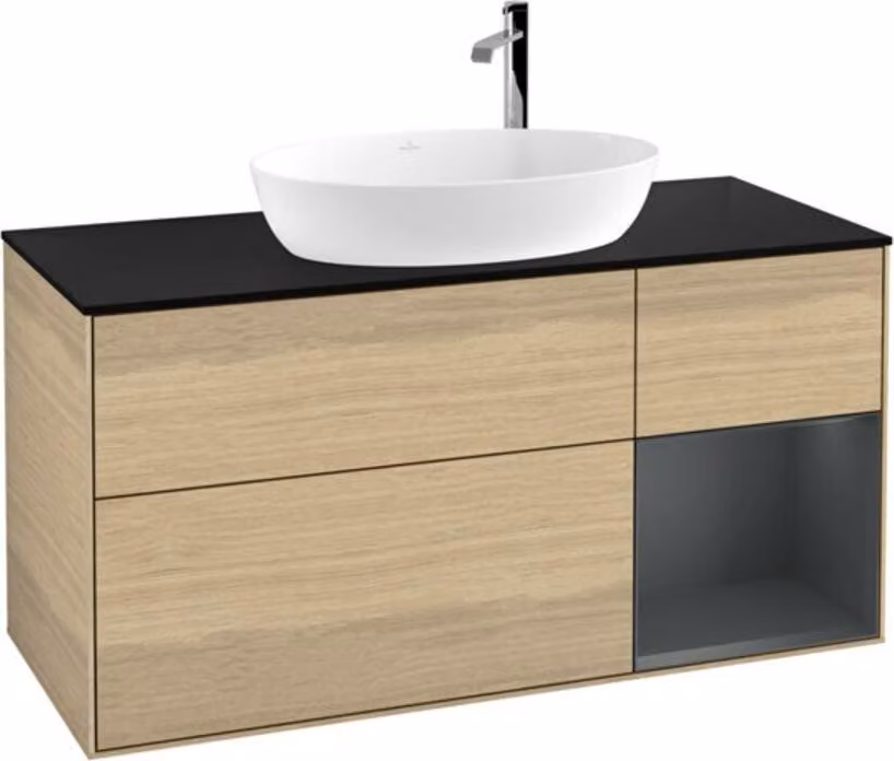 Mobiletto V&B Finion 120 cm, Pl bla m, Reg md m Lac, Oa ven