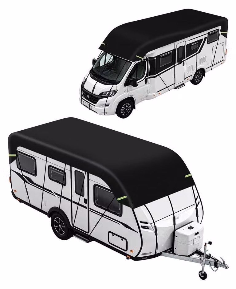 Copertura per camper, modello tetto, dimensioni 8,5 x 3 metri, tessuto Oxford 210D, impermeabile, protezione UV, resistente agli strappi