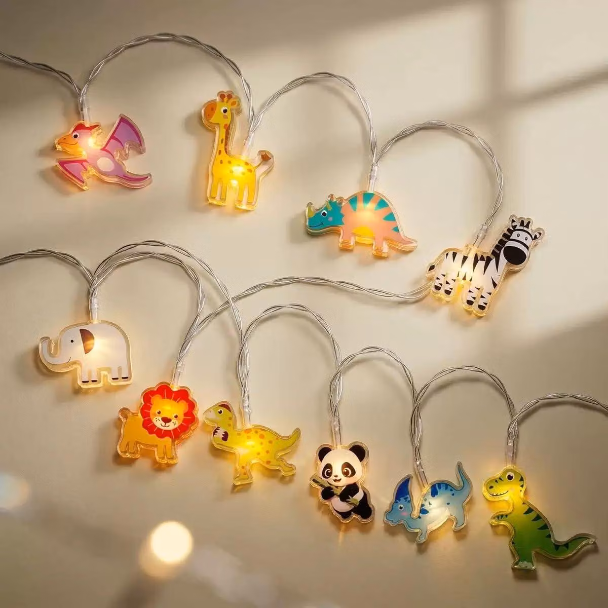 Luci decorative a tema fiaba, altezza 1,5 metri, con 10 LED a luce bianco caldo, ideali per la cameretta dei bambini
