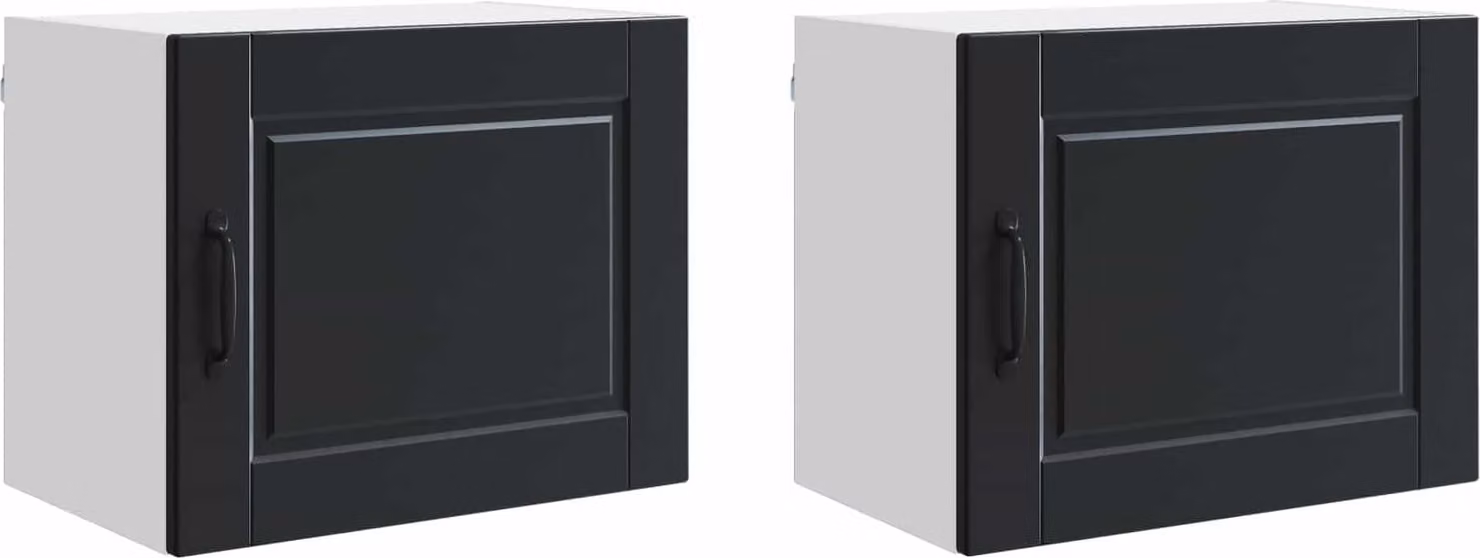 Armadietto a muro PORTO 2 pcs Nero 50 x 31 x 40 cm