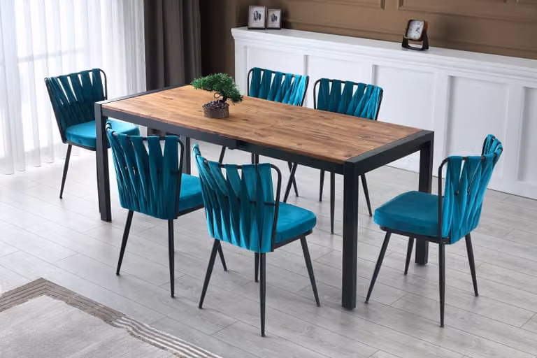 Skye Decor, Silva - 1011, Tavoli da pranzo, Pino atlantico, 120-187 x 75 x 74 cm