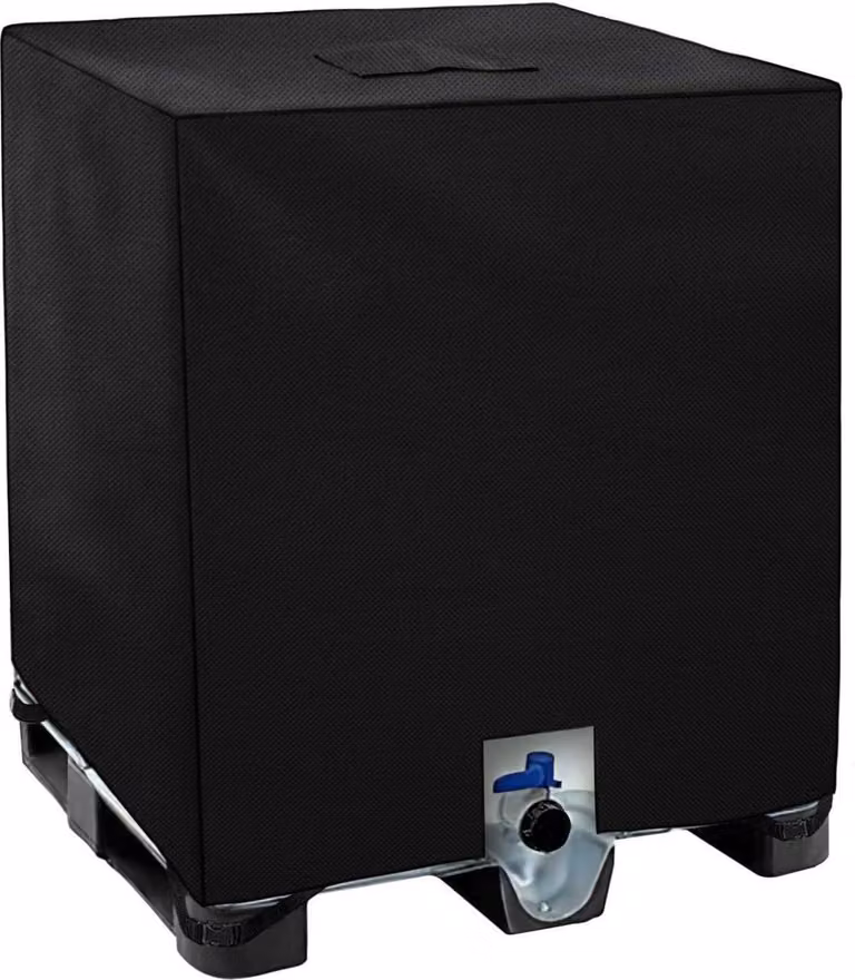 Dokon Copertura per serbatoio IBC 1000L - Impermeabile e antivento - Tessuto Oxford 420D - Copertura protettiva per serbatoio dell'acqua - Nero