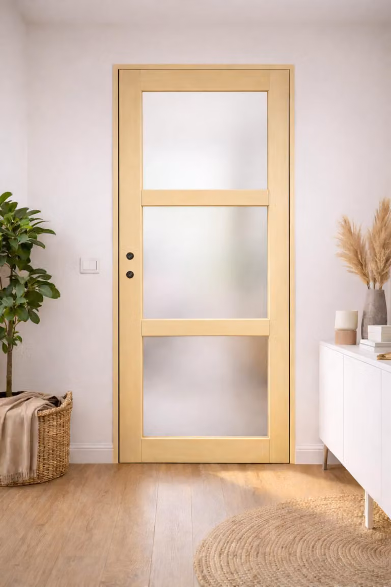 Bloc Porta Ayous Vetrata H204 x L83 cm, lato tavola P. destro, Gd Menuserie