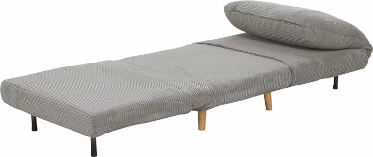 divano letto 2 in 1 Divano letto Materasso pieghevole regolabile Letto per ospiti in velluto a coste, per camera da letto, soggiorno Grigio 82 x 89 x 83 cm Aosom
