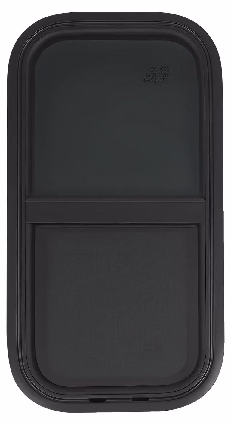 Finestre scorrevoli verticali, vetro resistente, design moderno, dimensioni 300x600 mm