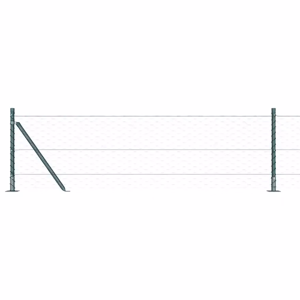 Recinzione esagonale vidaXL con base in cemento, rete in acciaio rivestita in PVC verde, L: 50 m, H: 0,6 m – 2