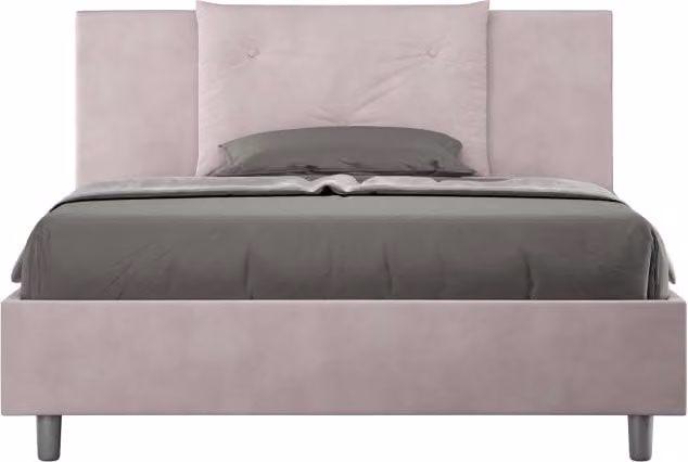 Letto imbottito Matrimoniale francese 140x210 cm Appia - Senza rete,Glicine,Microfibra