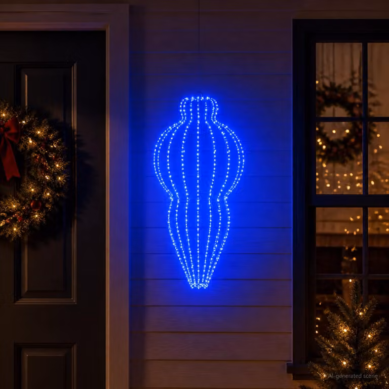 vidaXL Luce a punta di Natale 320 LED Blu Ø 40 x 75 cm