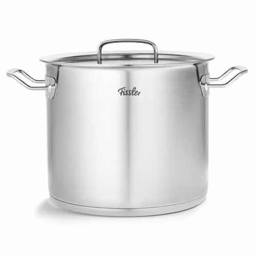 Fissler Original,Profi Collection Pentola elevata in acciaio inox 9.1 L, 24 cm, incluso coperchio in metallo, scala di misurazione interna, cottura a induzione