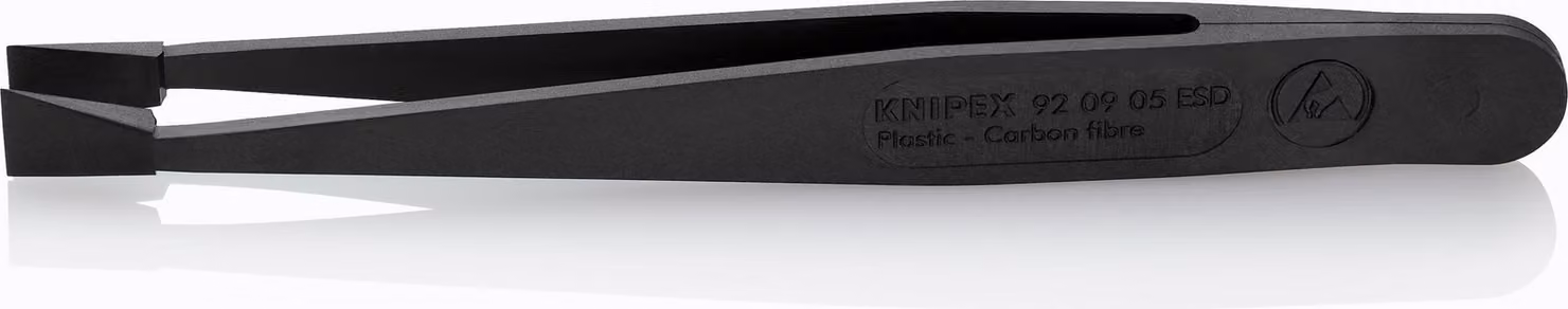 Pinzette in plastica ESD, nere 92 09 05 ESD KNIPEX | 4003773087014