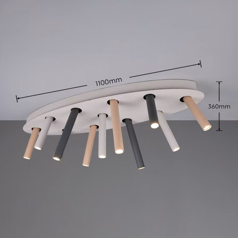 Trio Lighting Plafoniera soffitto Terloa, Multicolore, Soggiorno / Sala da pranzo, Metallo, Moderno, Plafoniera