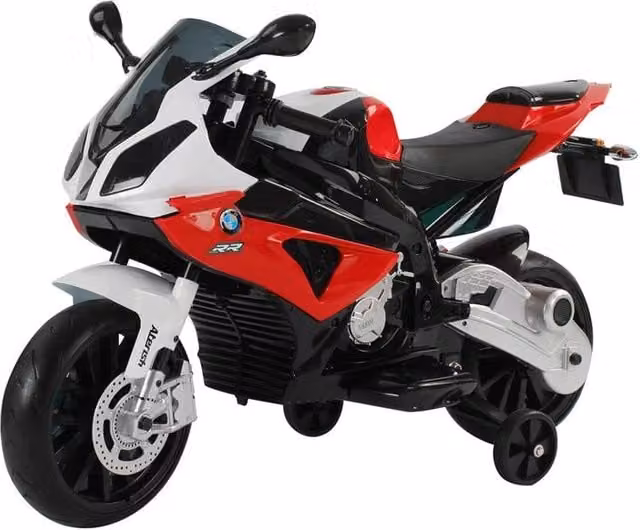 MOTO ELETTRICA PER BAMBINI BMW RR 12 V NERO E ROSSO