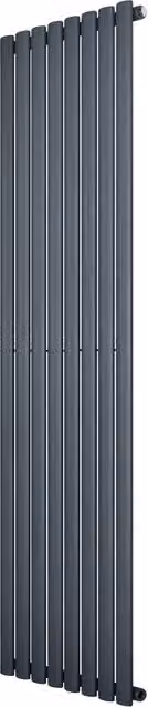 Radiatore Verticale Design Ovale Colonna Singola Antracite 1800x480 mm