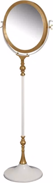 Specchio da terra Eleganca orientabile in alluminio bianco