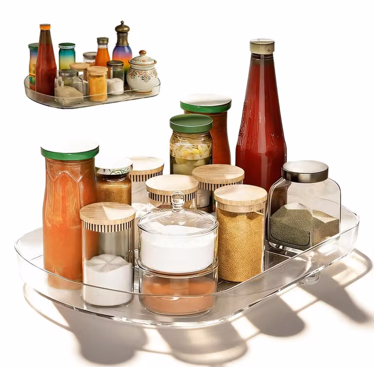 Omgoods - Piatto girevole per frigorifero e cucina, rotazione a 360°